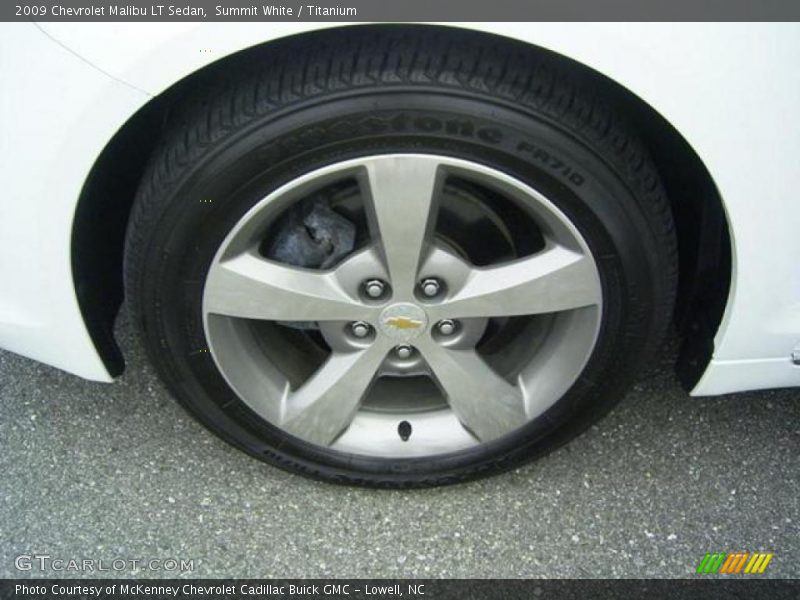 Summit White / Titanium 2009 Chevrolet Malibu LT Sedan
