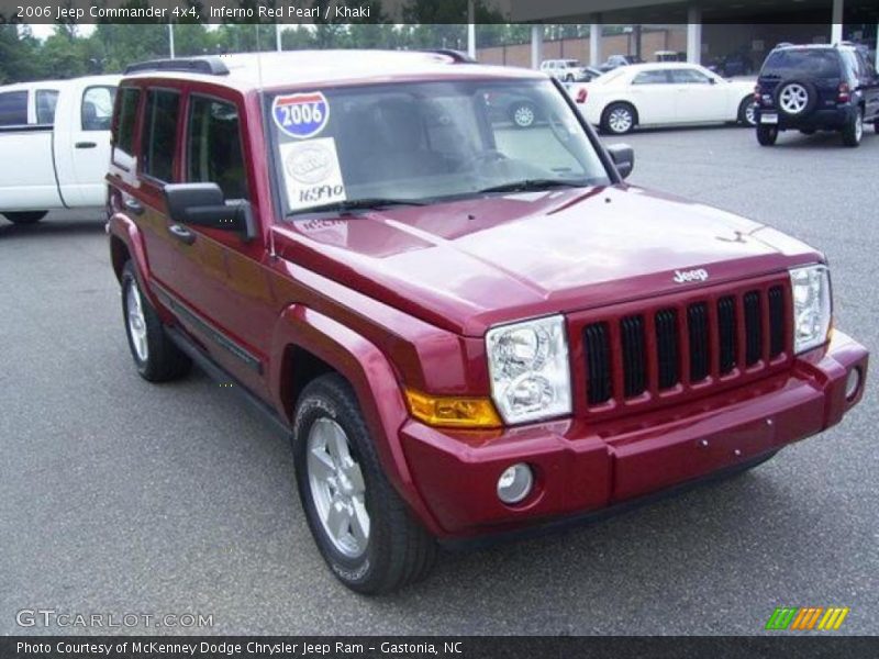 Inferno Red Pearl / Khaki 2006 Jeep Commander 4x4