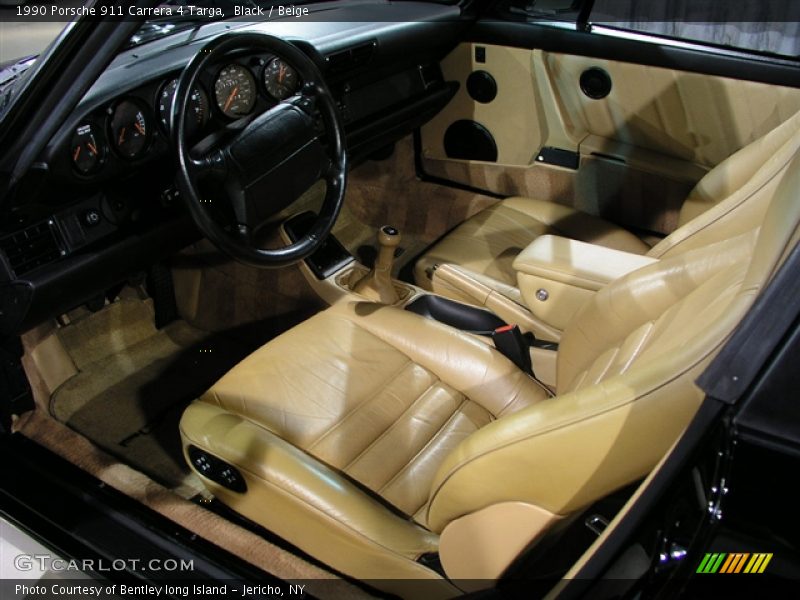 Black / Beige 1990 Porsche 911 Carrera 4 Targa