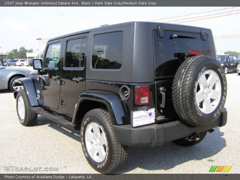 Black / Dark Slate Gray/Medium Slate Gray 2007 Jeep Wrangler Unlimited Sahara 4x4