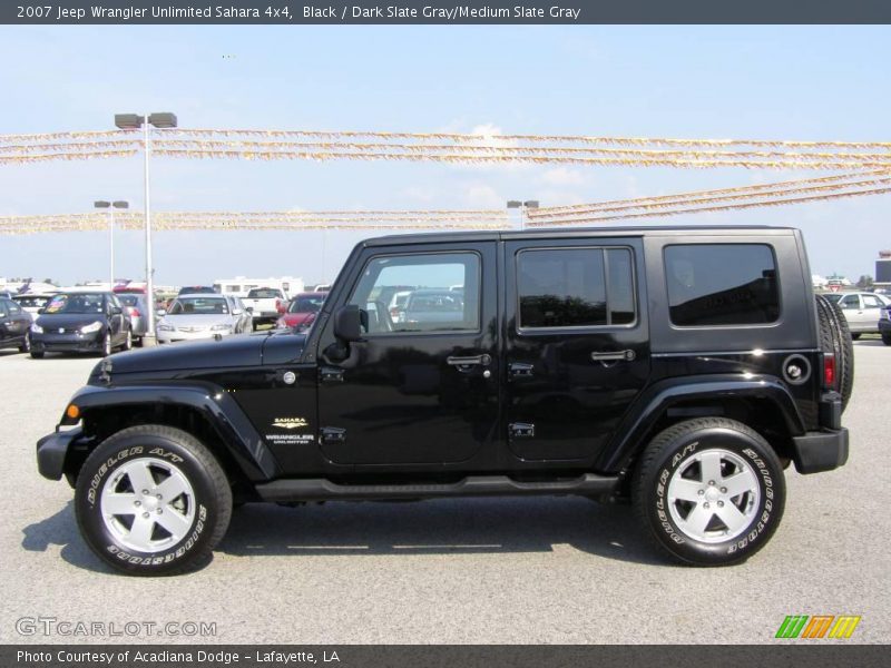 Black / Dark Slate Gray/Medium Slate Gray 2007 Jeep Wrangler Unlimited Sahara 4x4