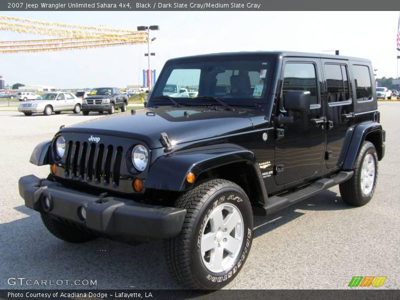 Black / Dark Slate Gray/Medium Slate Gray 2007 Jeep Wrangler Unlimited Sahara 4x4