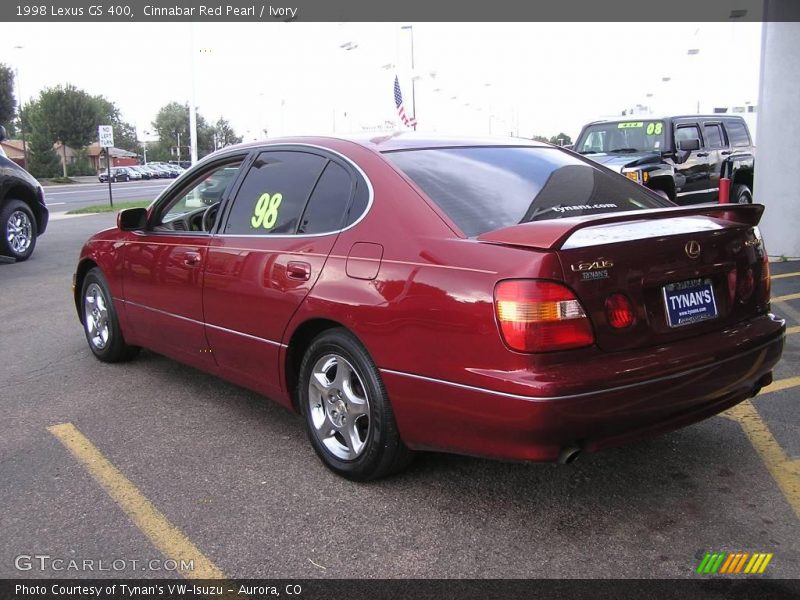 Cinnabar Red Pearl / Ivory 1998 Lexus GS 400