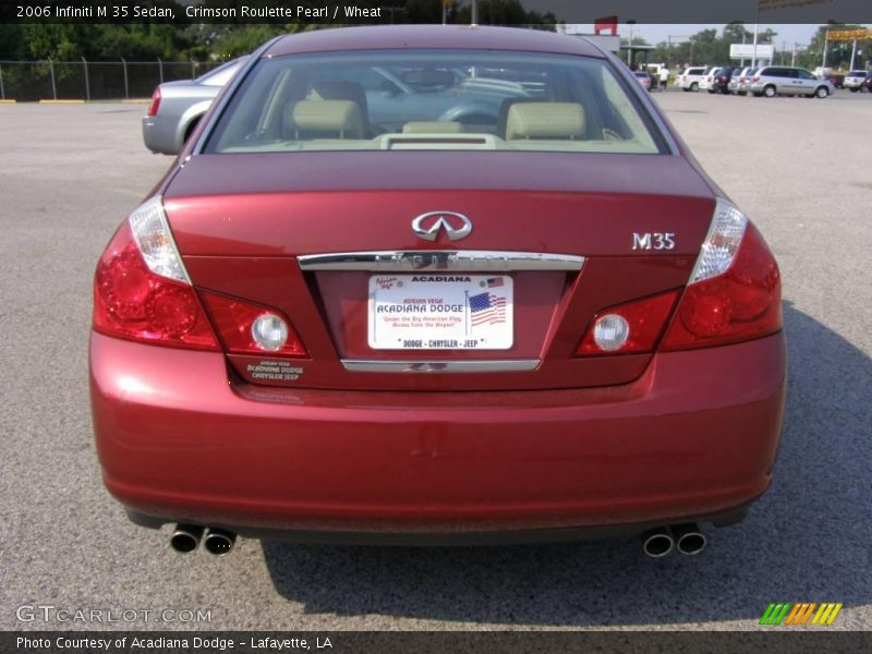 Crimson Roulette Pearl / Wheat 2006 Infiniti M 35 Sedan