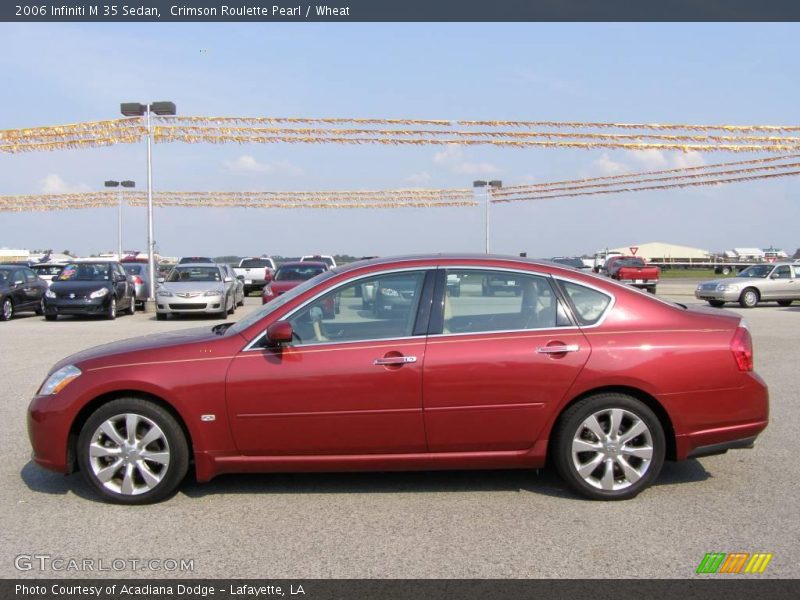 Crimson Roulette Pearl / Wheat 2006 Infiniti M 35 Sedan