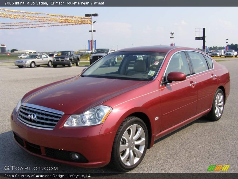Crimson Roulette Pearl / Wheat 2006 Infiniti M 35 Sedan
