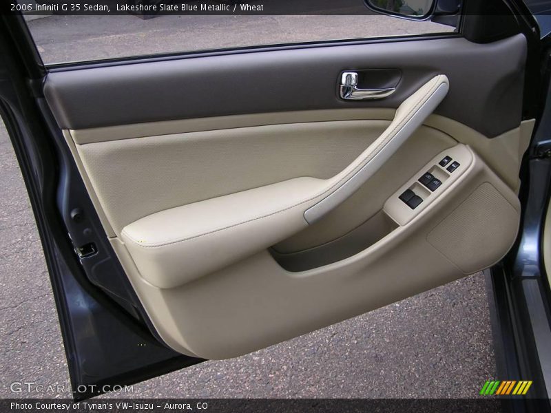 Lakeshore Slate Blue Metallic / Wheat 2006 Infiniti G 35 Sedan