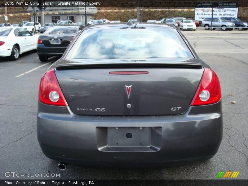 Granite Metallic / Ebony 2005 Pontiac G6 GT Sedan