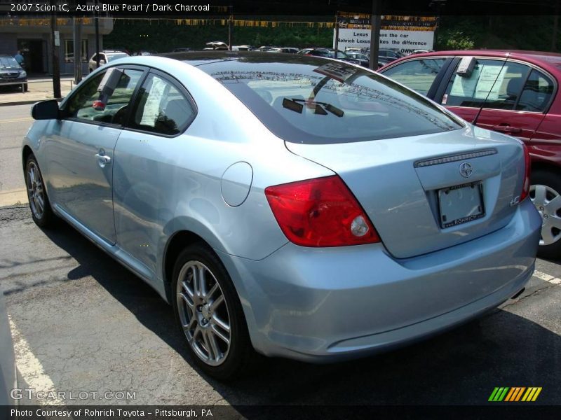 Azure Blue Pearl / Dark Charcoal 2007 Scion tC