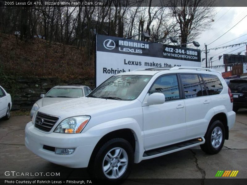 Blizzard White Pearl / Dark Gray 2005 Lexus GX 470