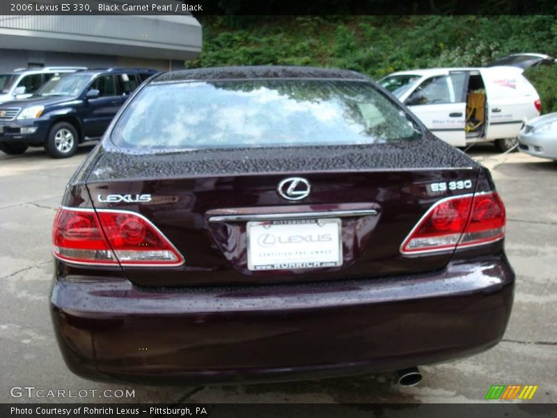 Black Garnet Pearl / Black 2006 Lexus ES 330