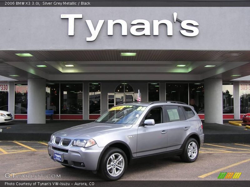 Silver Grey Metallic / Black 2006 BMW X3 3.0i