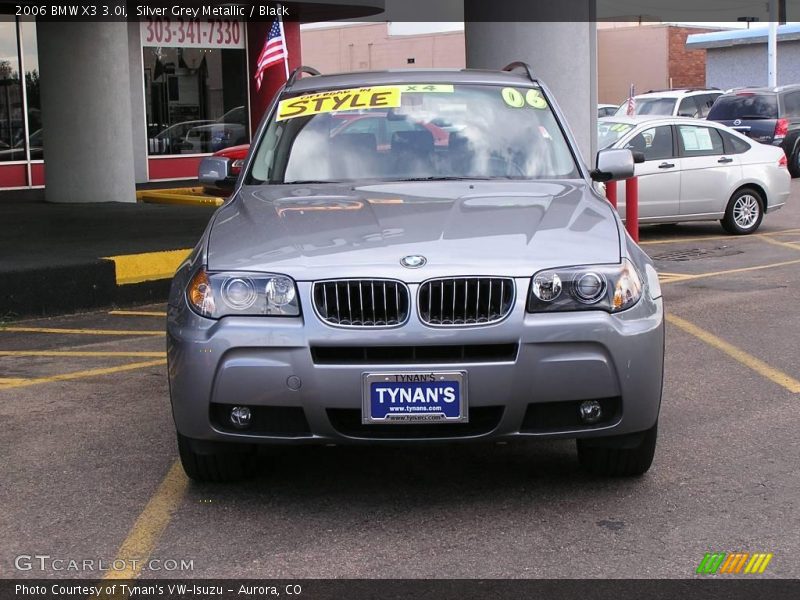 Silver Grey Metallic / Black 2006 BMW X3 3.0i