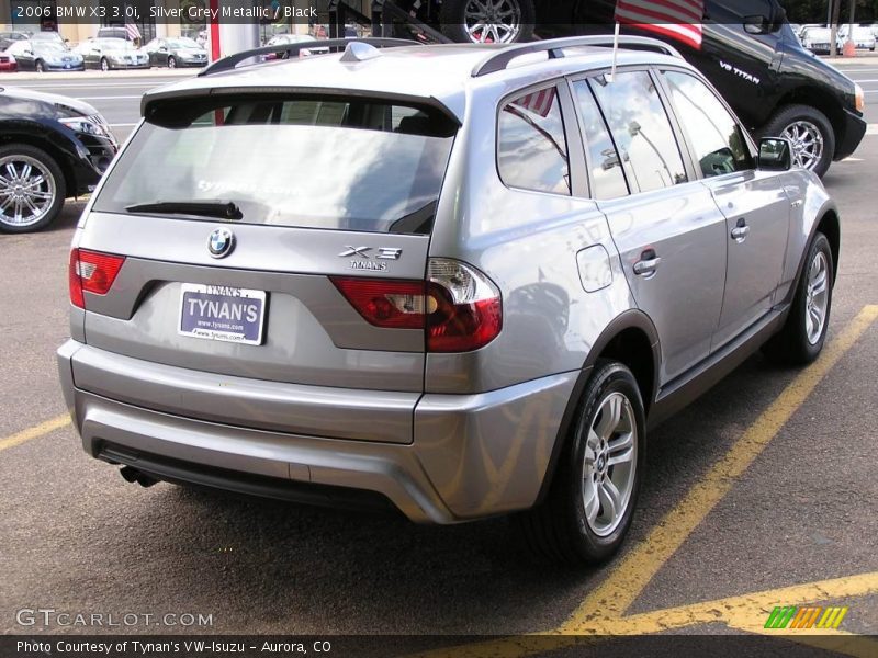 Silver Grey Metallic / Black 2006 BMW X3 3.0i