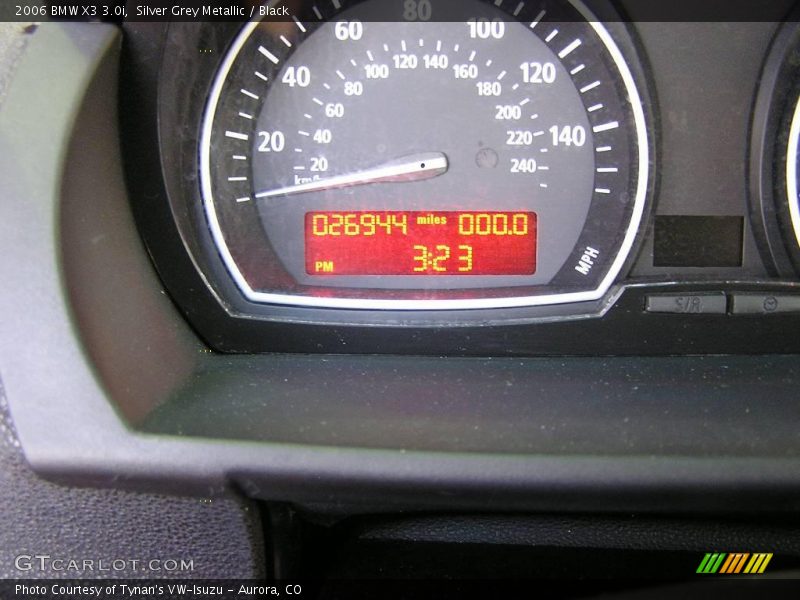 Silver Grey Metallic / Black 2006 BMW X3 3.0i