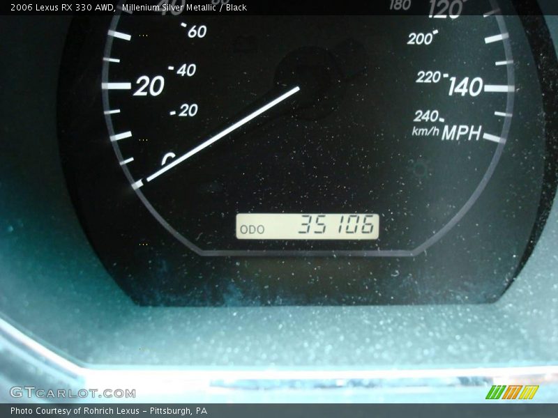 Millenium Silver Metallic / Black 2006 Lexus RX 330 AWD
