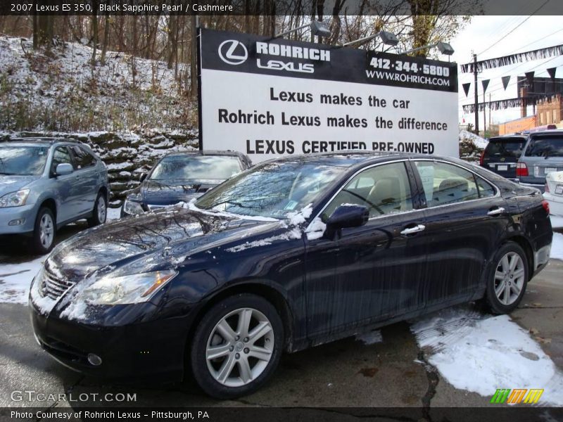 Black Sapphire Pearl / Cashmere 2007 Lexus ES 350