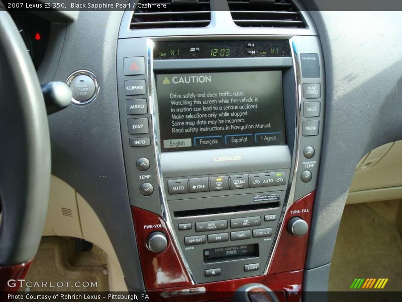 Black Sapphire Pearl / Cashmere 2007 Lexus ES 350