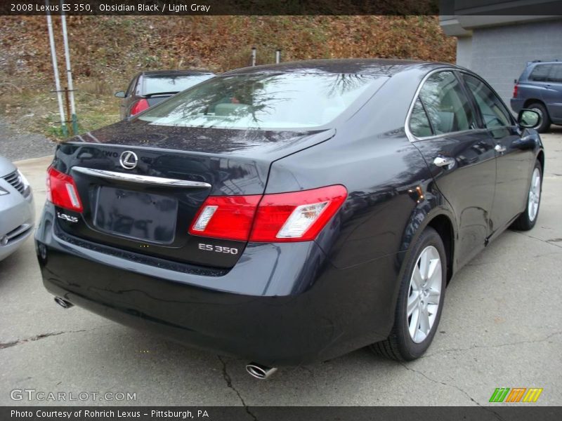 Obsidian Black / Light Gray 2008 Lexus ES 350