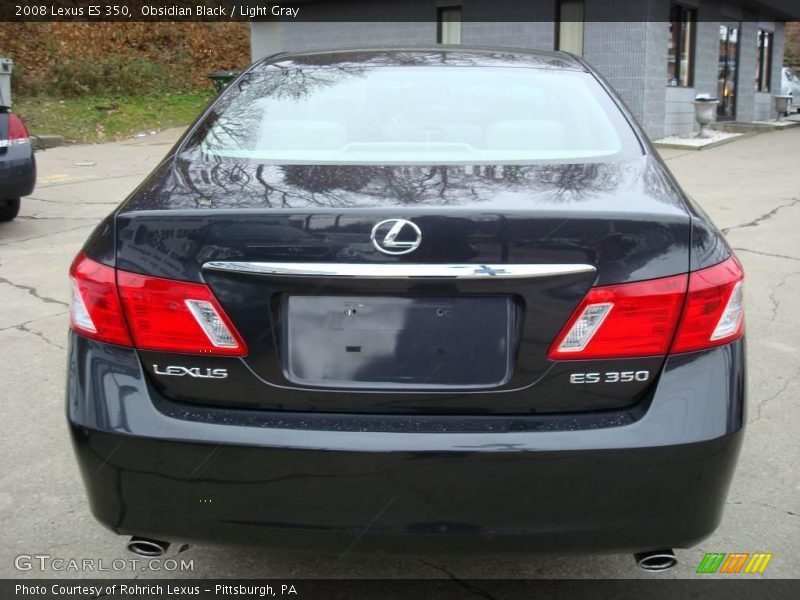 Obsidian Black / Light Gray 2008 Lexus ES 350