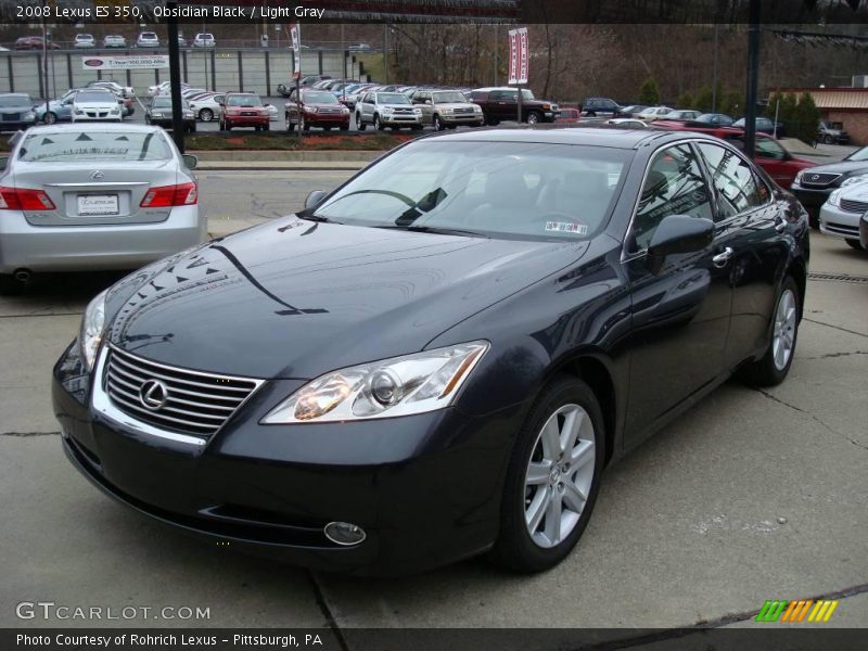 Obsidian Black / Light Gray 2008 Lexus ES 350