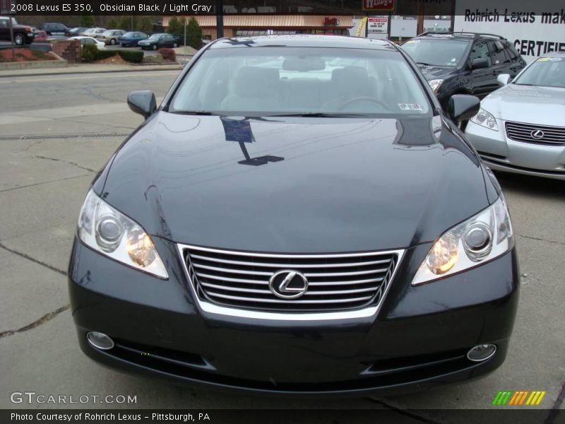 Obsidian Black / Light Gray 2008 Lexus ES 350