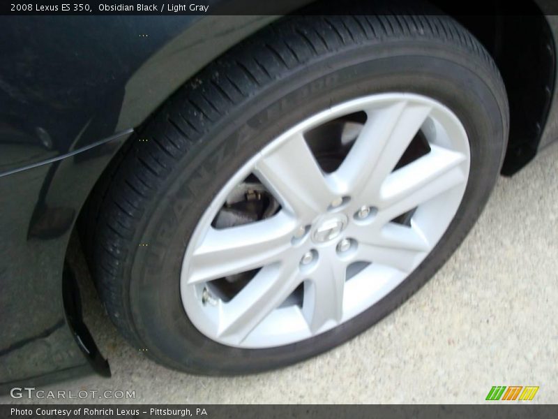 Obsidian Black / Light Gray 2008 Lexus ES 350