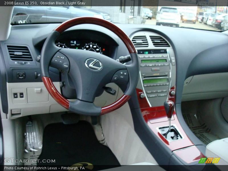 Obsidian Black / Light Gray 2008 Lexus ES 350