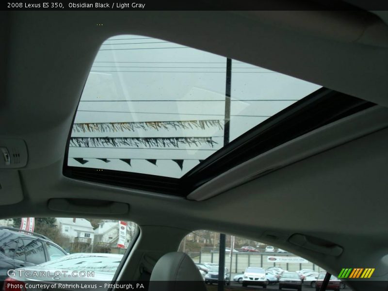 Obsidian Black / Light Gray 2008 Lexus ES 350