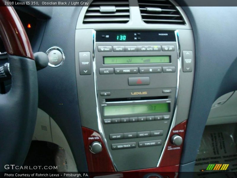 Obsidian Black / Light Gray 2008 Lexus ES 350