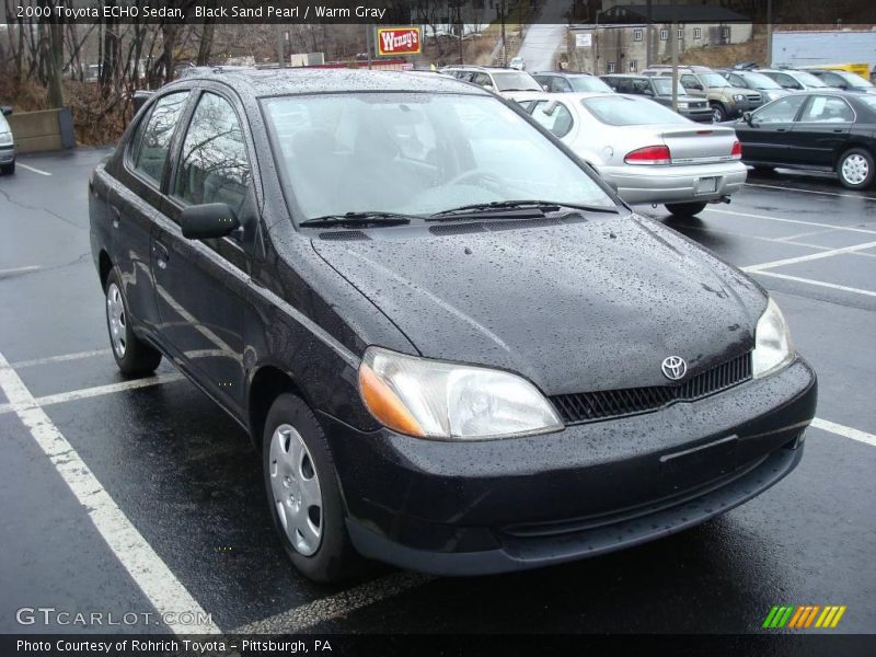 Black Sand Pearl / Warm Gray 2000 Toyota ECHO Sedan