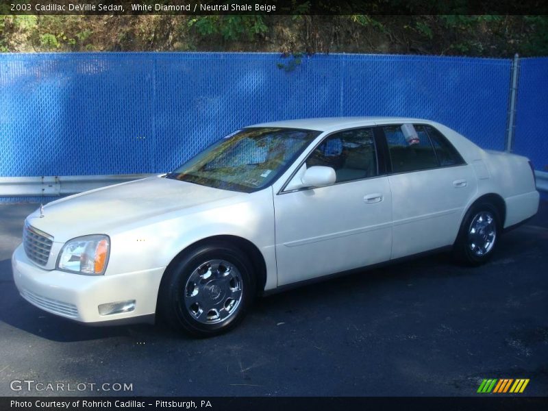 White Diamond / Neutral Shale Beige 2003 Cadillac DeVille Sedan