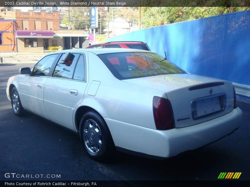 White Diamond / Neutral Shale Beige 2003 Cadillac DeVille Sedan