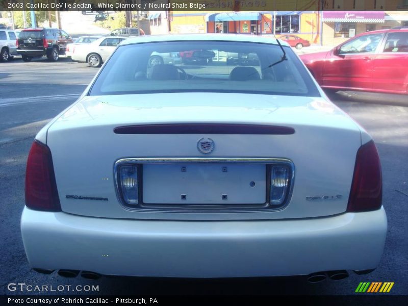 White Diamond / Neutral Shale Beige 2003 Cadillac DeVille Sedan