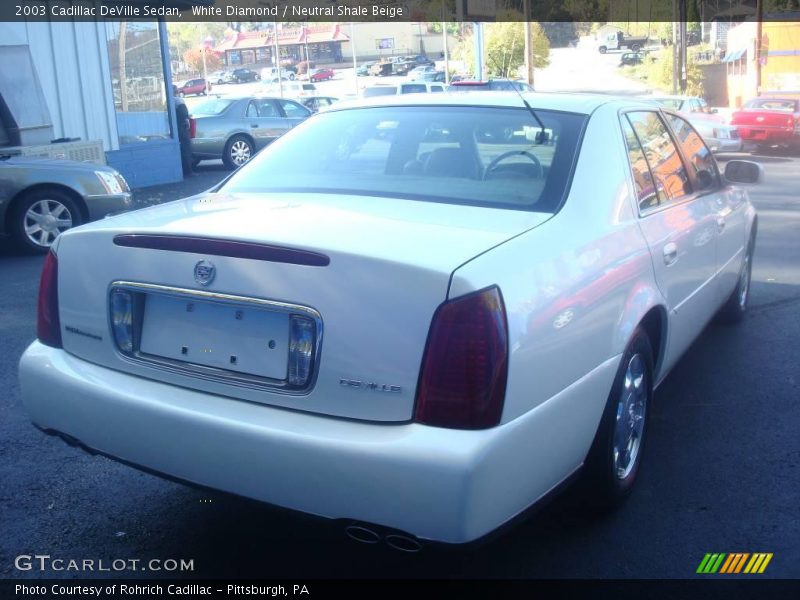 White Diamond / Neutral Shale Beige 2003 Cadillac DeVille Sedan