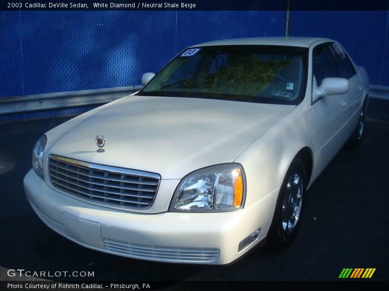 White Diamond / Neutral Shale Beige 2003 Cadillac DeVille Sedan