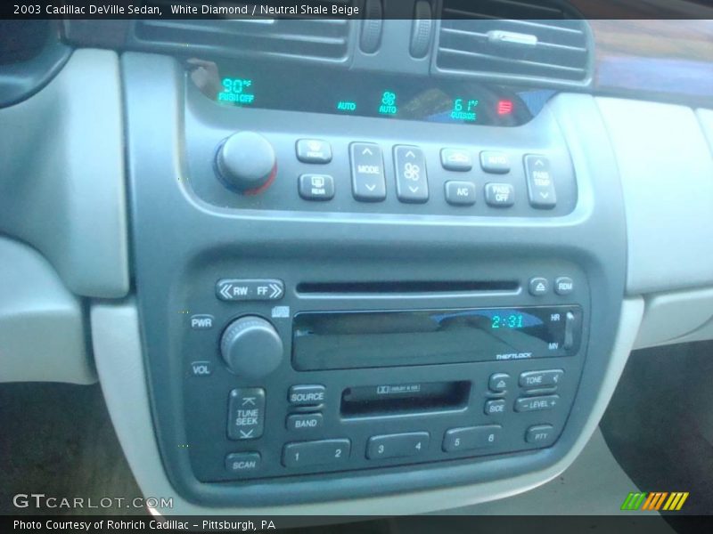White Diamond / Neutral Shale Beige 2003 Cadillac DeVille Sedan