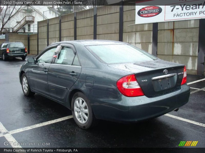 Aspen Green Pearl / Stone 2002 Toyota Camry XLE
