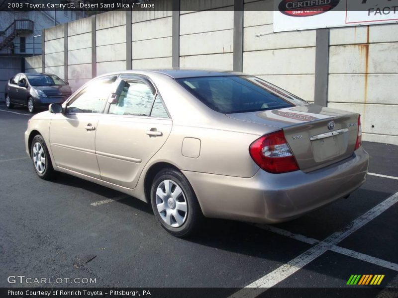 Desert Sand Mica / Taupe 2003 Toyota Camry LE