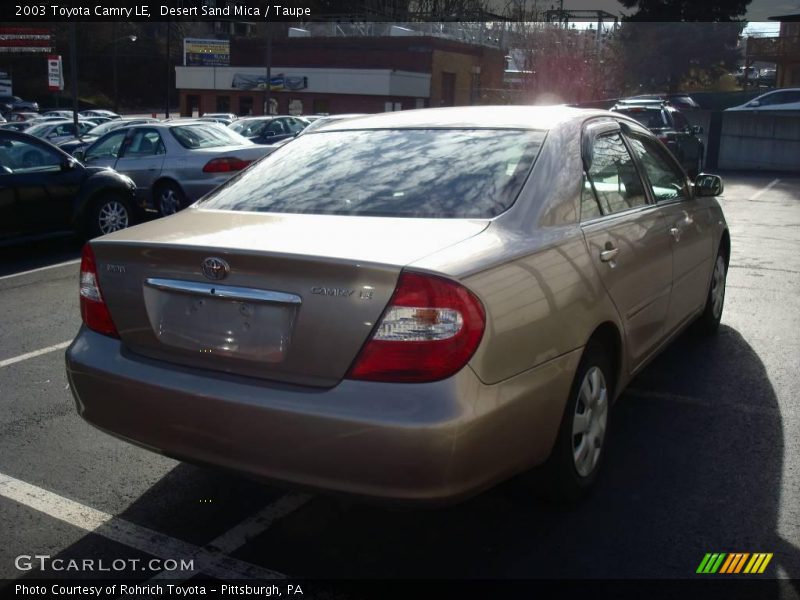 Desert Sand Mica / Taupe 2003 Toyota Camry LE