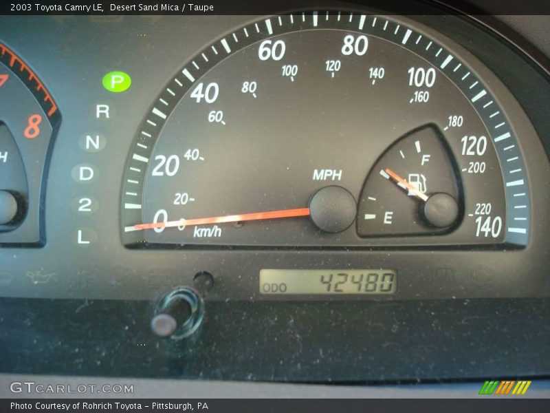 Desert Sand Mica / Taupe 2003 Toyota Camry LE