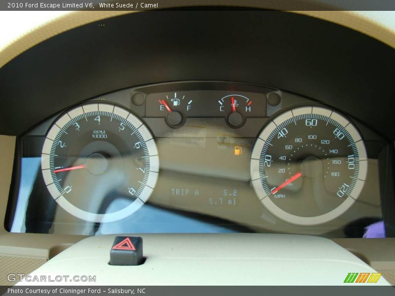 White Suede / Camel 2010 Ford Escape Limited V6