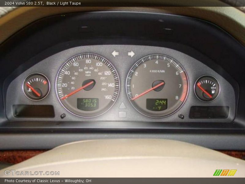 Black / Light Taupe 2004 Volvo S80 2.5T