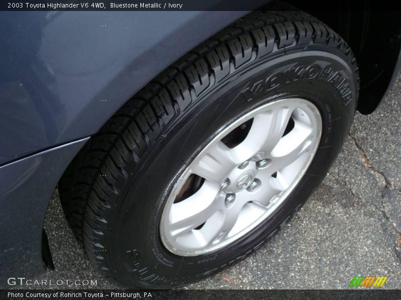 Bluestone Metallic / Ivory 2003 Toyota Highlander V6 4WD