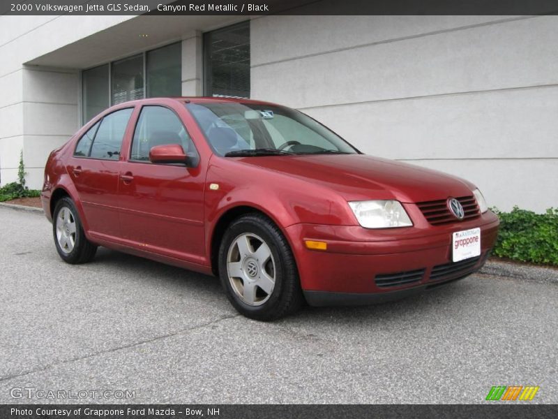 Canyon Red Metallic / Black 2000 Volkswagen Jetta GLS Sedan