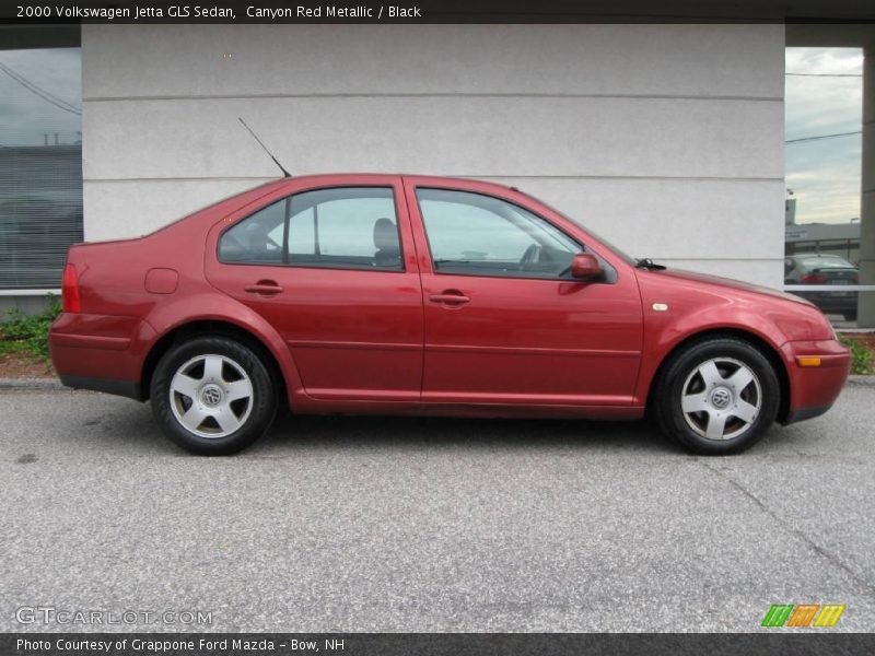 Canyon Red Metallic / Black 2000 Volkswagen Jetta GLS Sedan