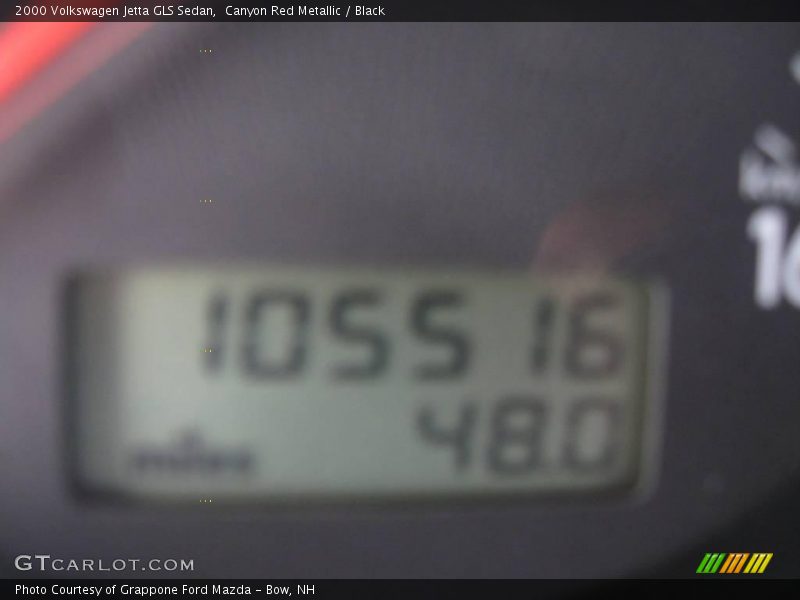 Canyon Red Metallic / Black 2000 Volkswagen Jetta GLS Sedan