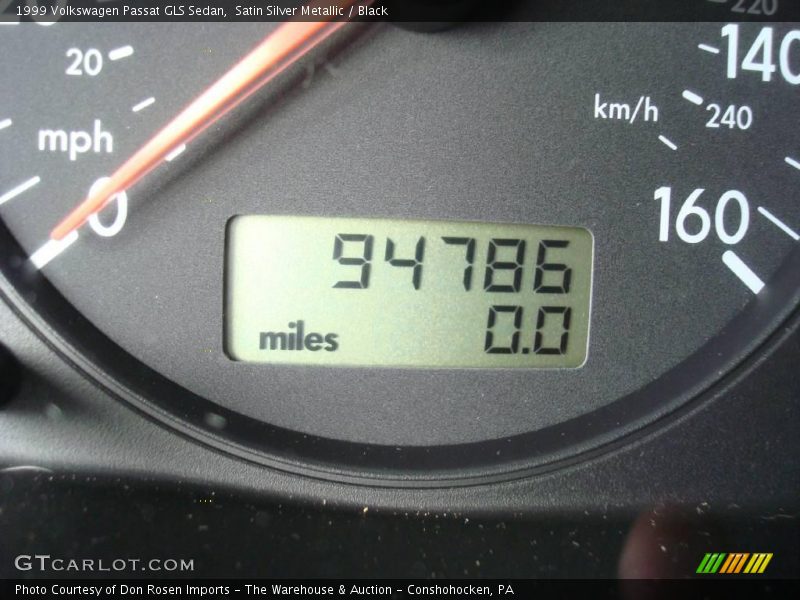 Satin Silver Metallic / Black 1999 Volkswagen Passat GLS Sedan