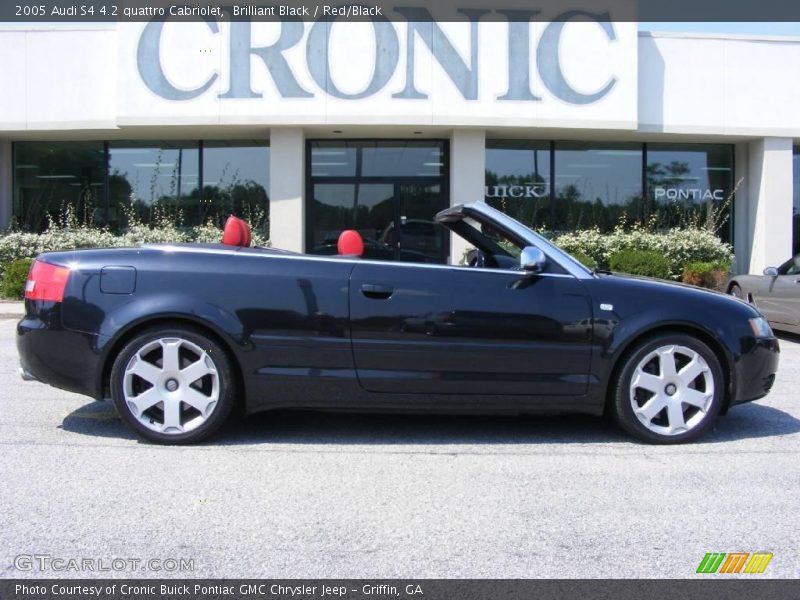 Brilliant Black / Red/Black 2005 Audi S4 4.2 quattro Cabriolet