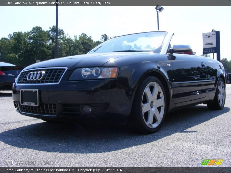 Brilliant Black / Red/Black 2005 Audi S4 4.2 quattro Cabriolet